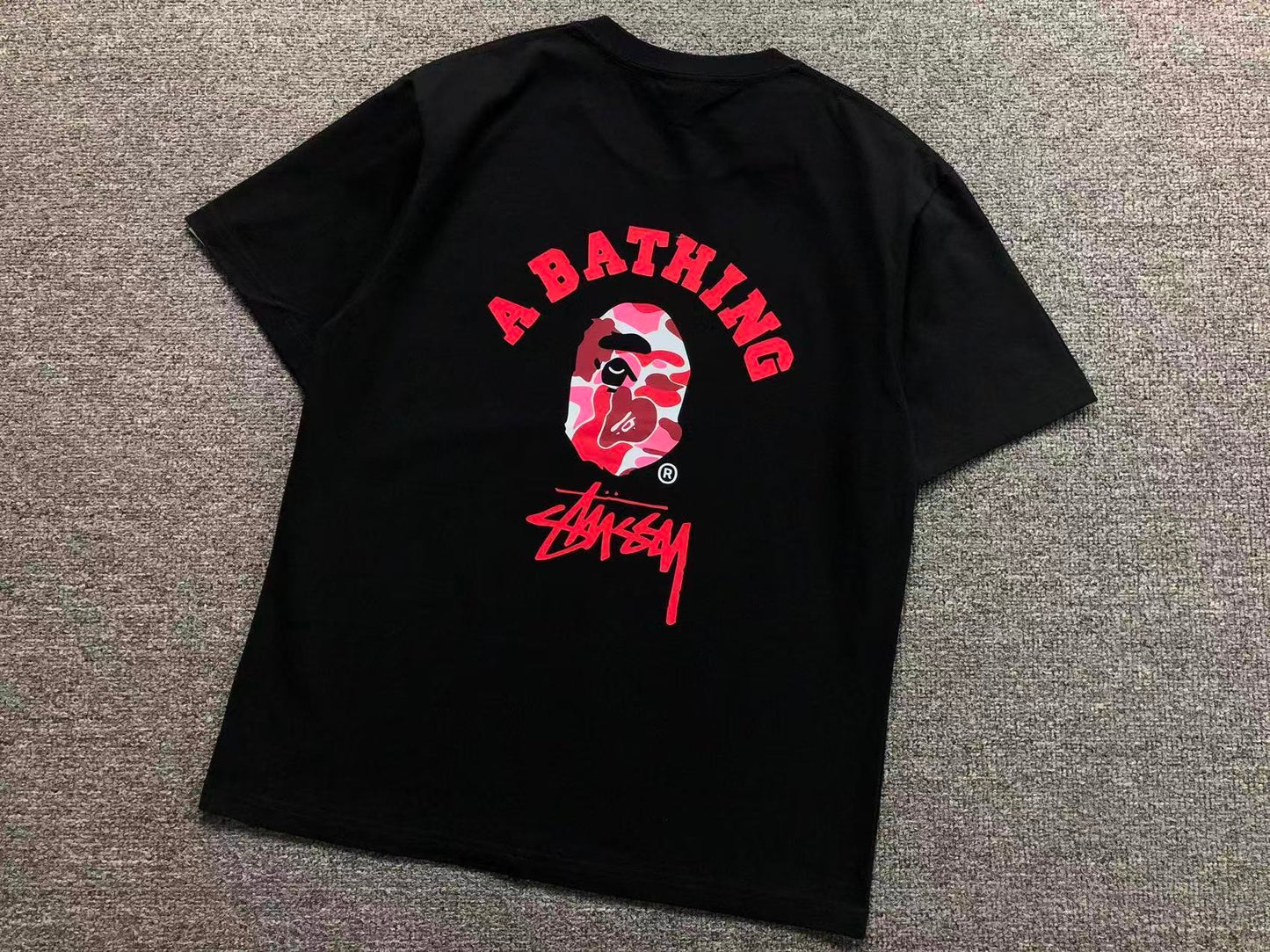 T-SHIRT BAPE x STUSSY