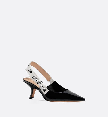DECOLLETÈ SLINGBACK J’ADIOR NERO LUCIDO