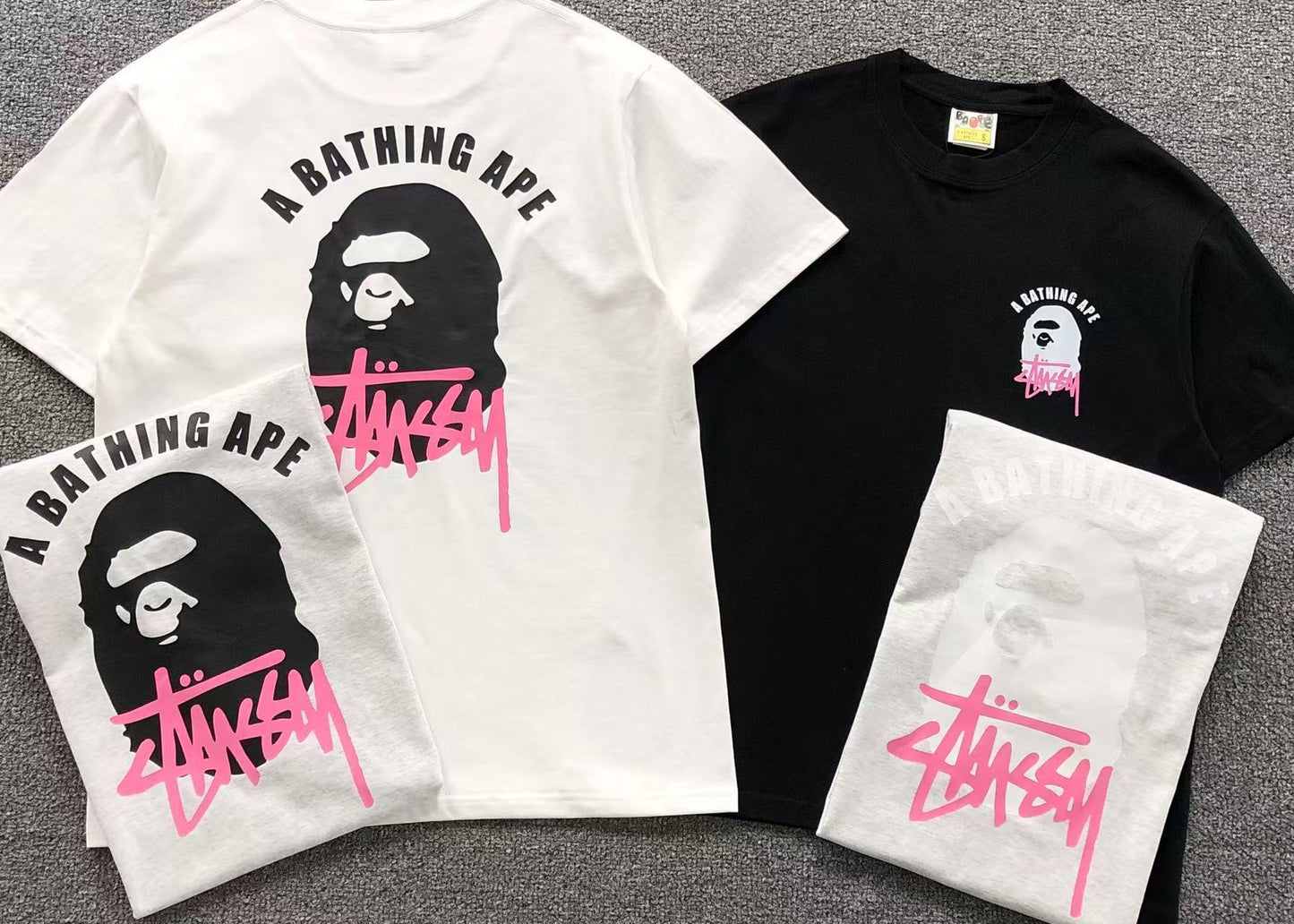T-SHIRT BAPE x STUSSY