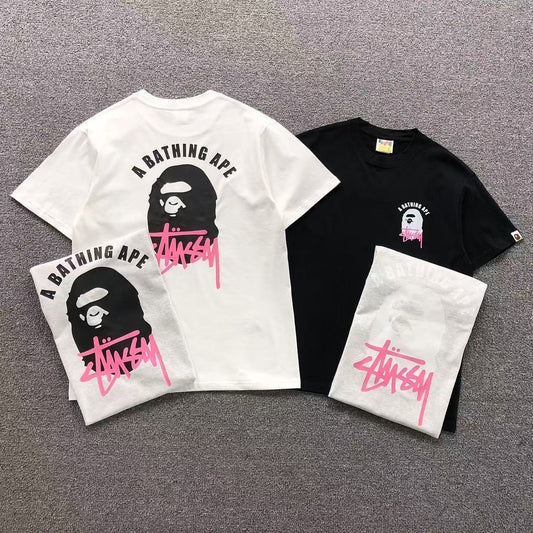 T-SHIRT BAPE x STUSSY