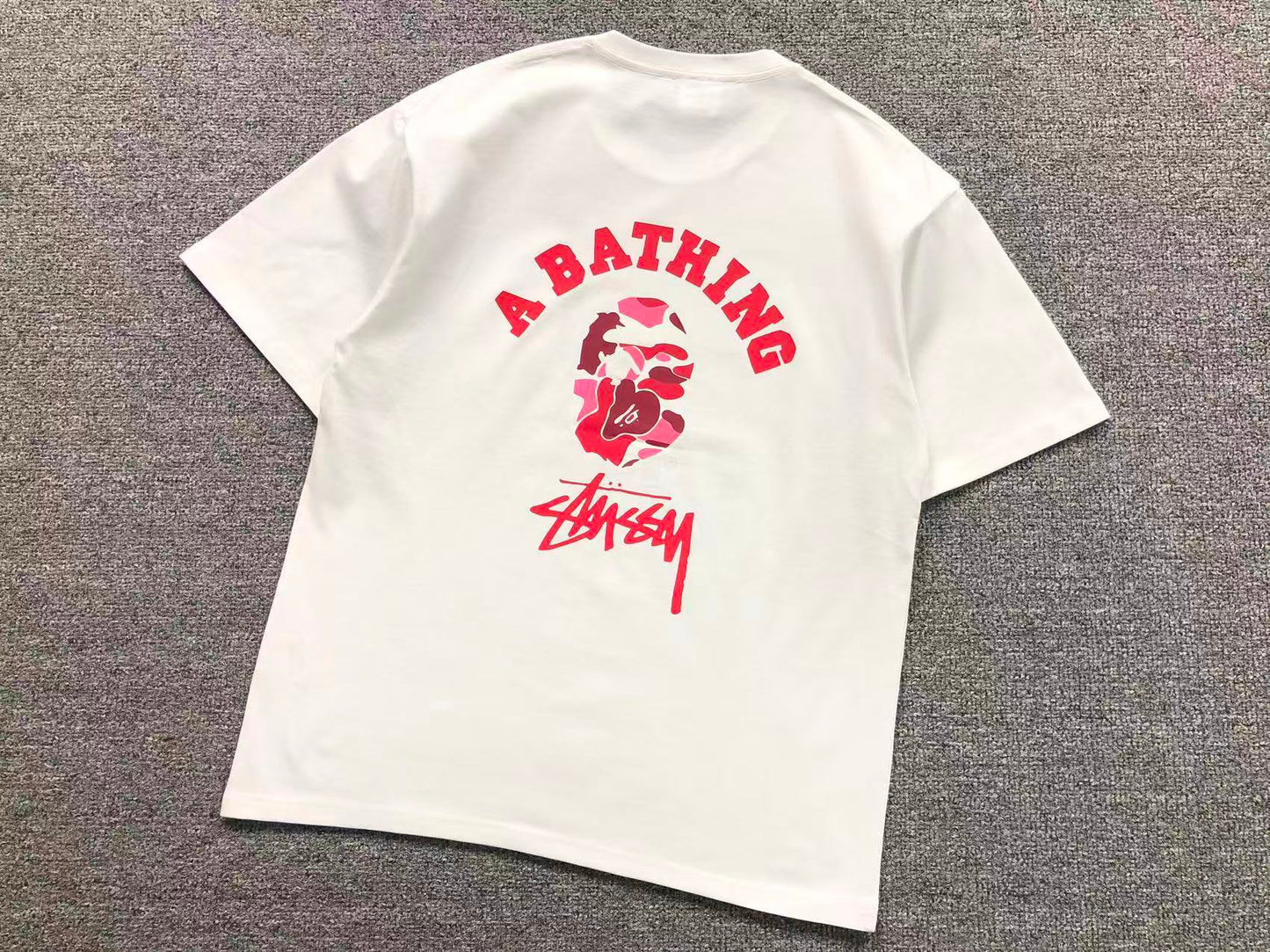 T-SHIRT BAPE x STUSSY