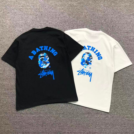 T-SHIRT BAPE x STUSSY