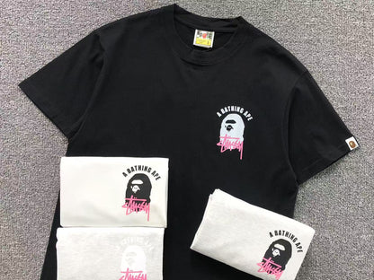 T-SHIRT BAPE x STUSSY