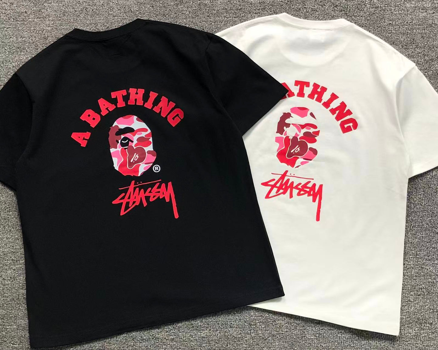 T-SHIRT BAPE x STUSSY
