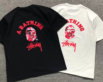 T-SHIRT BAPE x STUSSY