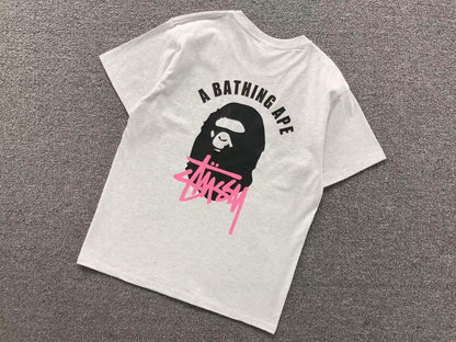 T-SHIRT BAPE x STUSSY