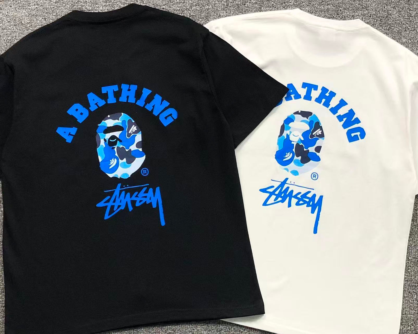 T-SHIRT BAPE x STUSSY