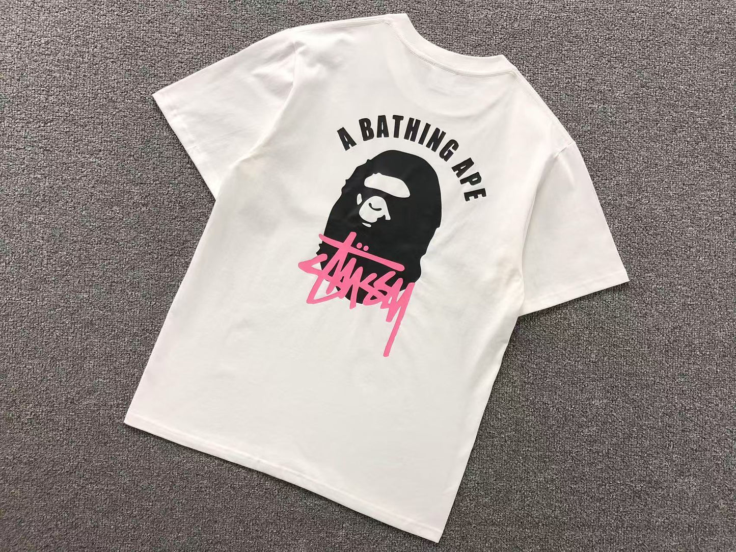T-SHIRT BAPE x STUSSY