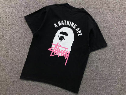 T-SHIRT BAPE x STUSSY